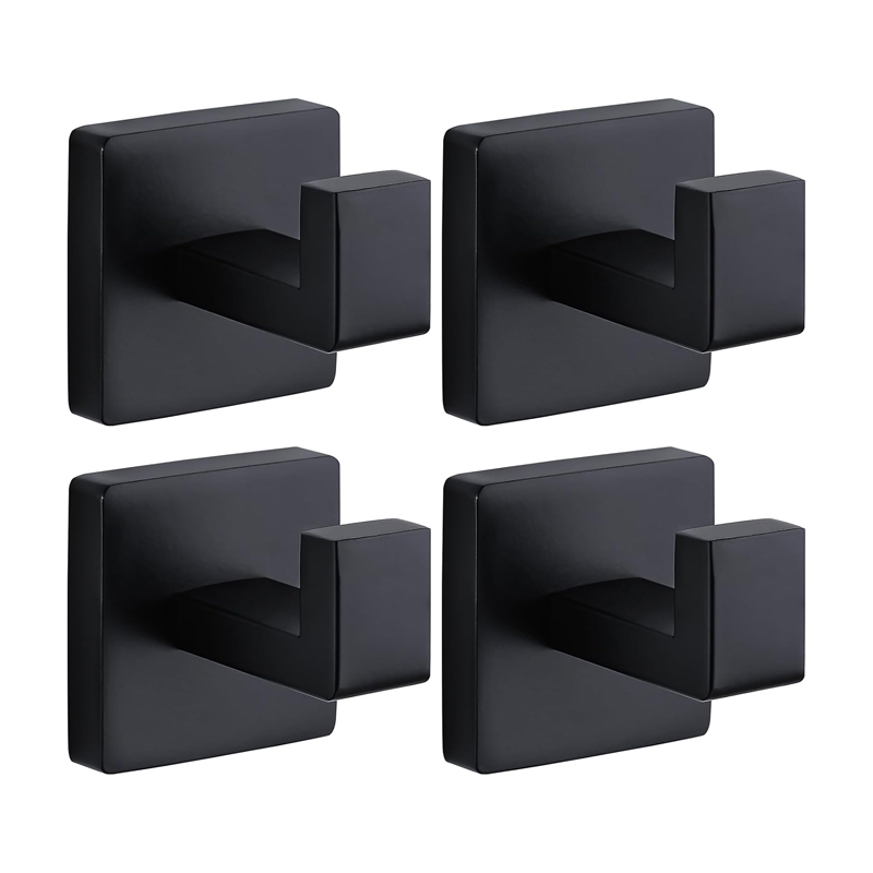 Home Bathroom Towels - Gancho de Toalha Preto Fosco em