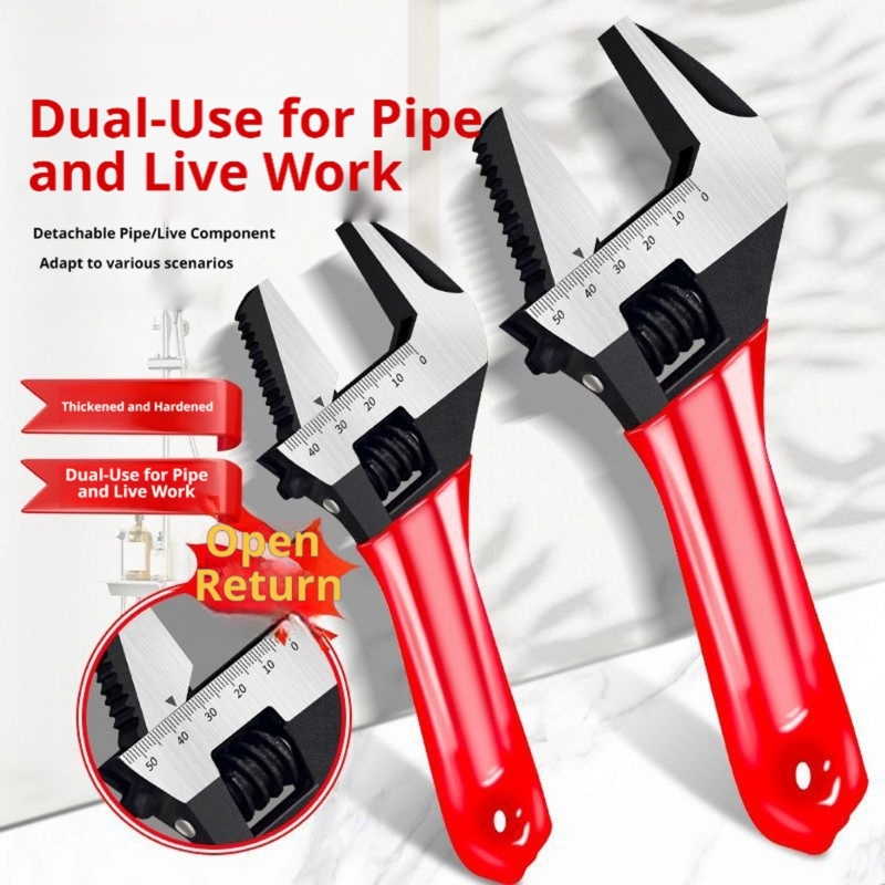 Home Bathroom Repair - Chave ajustável com mandíbula abertura ampla,
