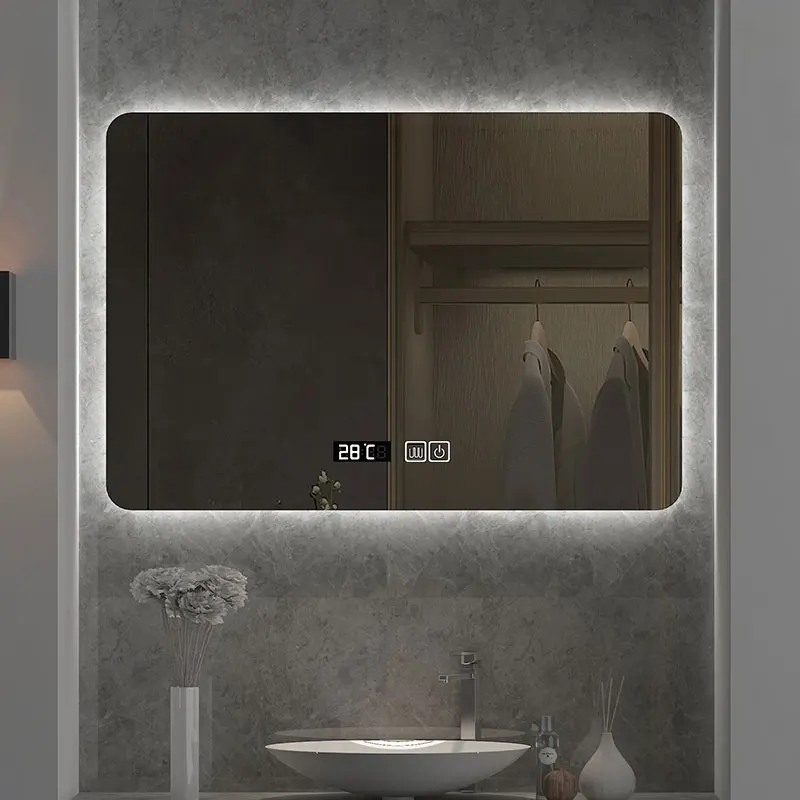 Bathroom Mirror Led - Espelho de Banheiro LED Quadrado 24x32