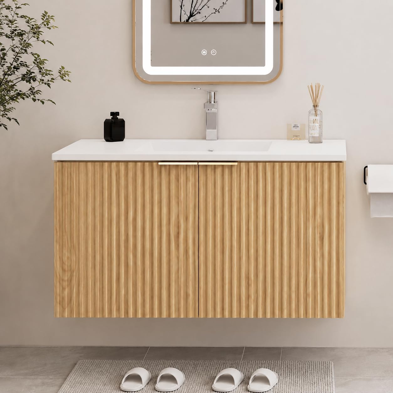 Home Bathroom - Armário de Banheiro Flutuante Moderno com