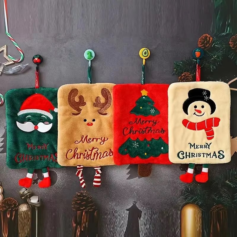 Home Bathroom Towels - Toalha de Mão de Natal para