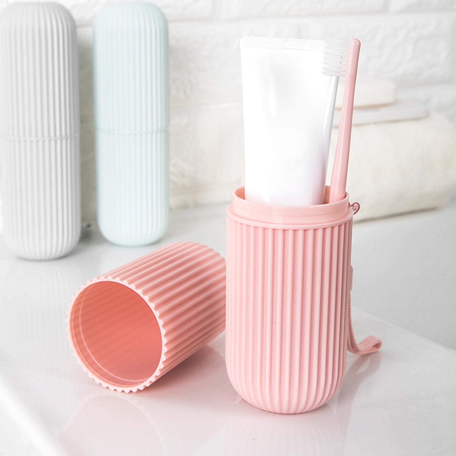 Home Goods Bathroom Storage - Rosa vazio viagem portátil escova de