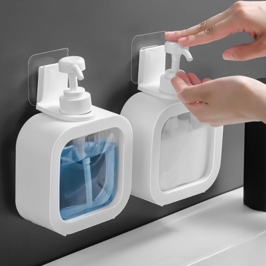 Home Bathroom Soap Dispenser - Dispensadores de sabão transparente shampoo chuveiro