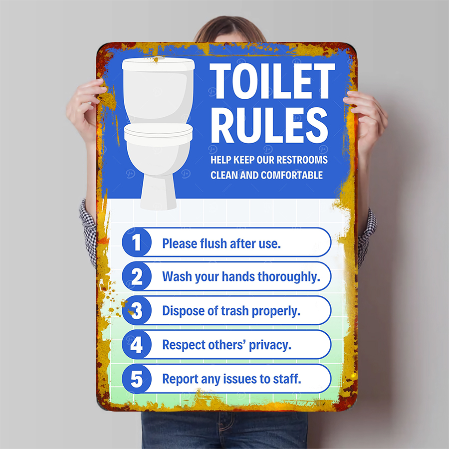 Regras de vaso sanitário perso - Home Bathroom Etiquette avaliação e preço