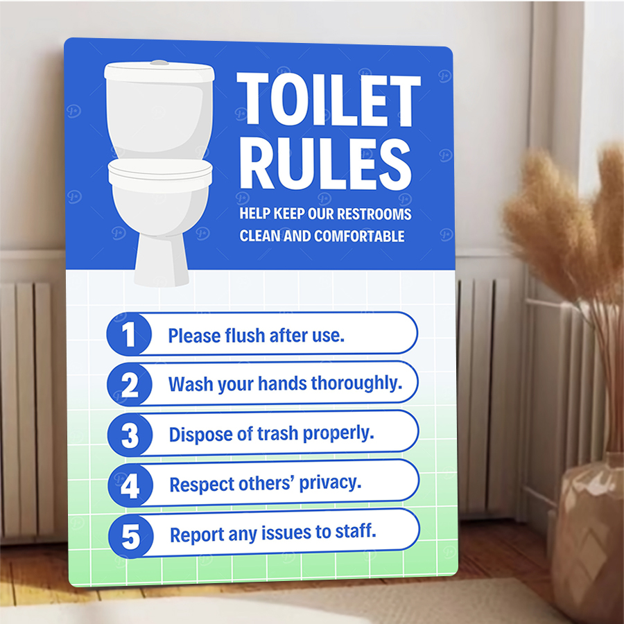 Regras de vaso sanitário perso - Home Bathroom Etiquette avaliação e preço
