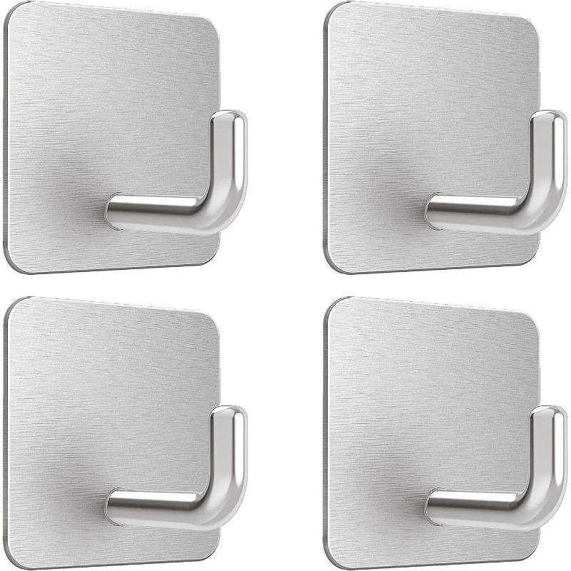 4 Peças Ganchos de Aço Inoxidá - Home Goods Bathroom Storage avaliação e preço
