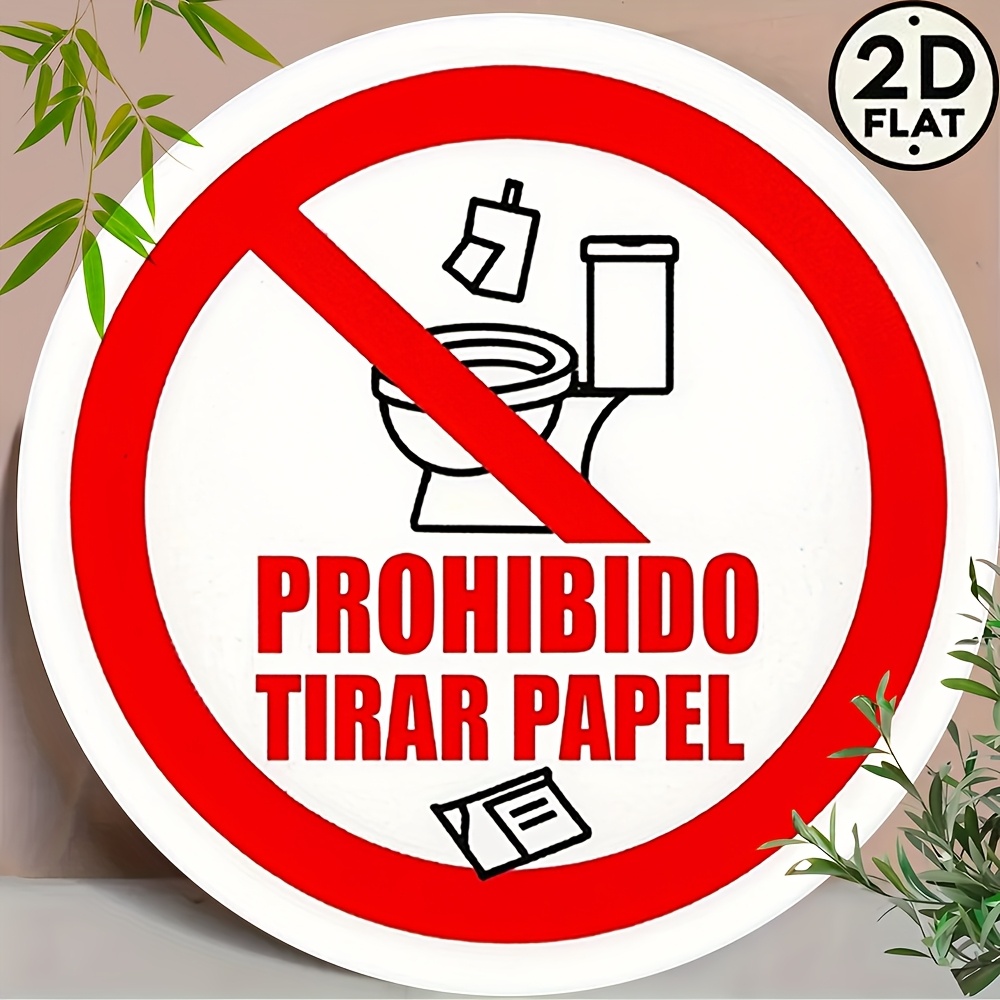 Placa de metal durável à prova - Home Bathroom Etiquette avaliação e preço