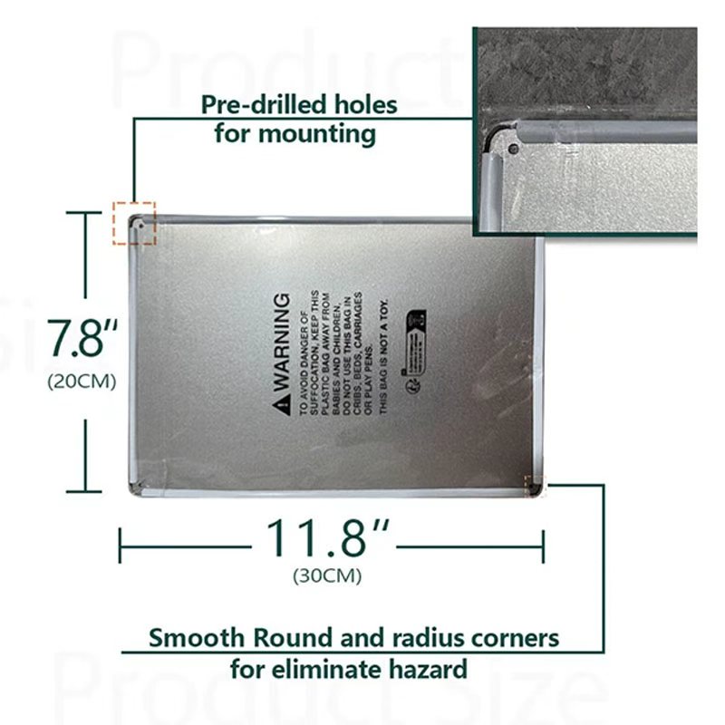 Placa de Parede 2D de Alumínio - Home Bathroom Etiquette avaliação e preço