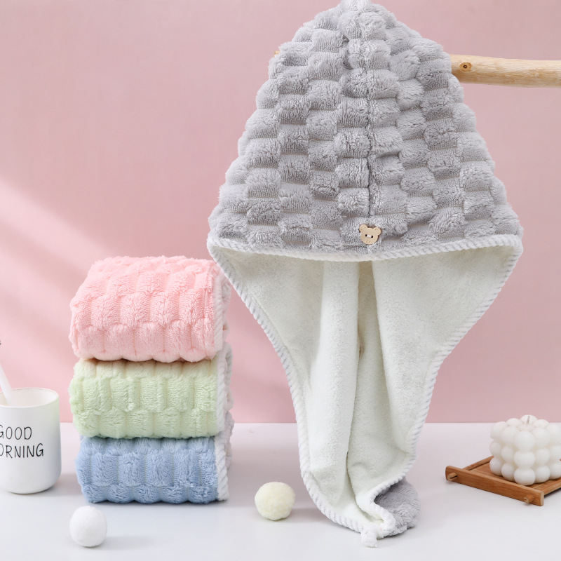 Touca de Cabelo de Coral Fleec - Home Bathroom Towels avaliação e preço