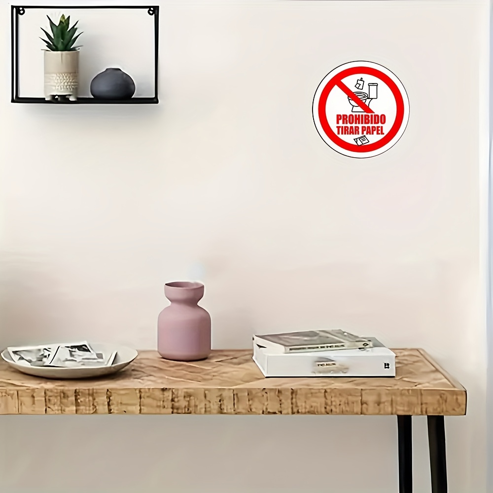 Placa de Metal Vintage 'Não La - Home Bathroom Etiquette avaliação e preço