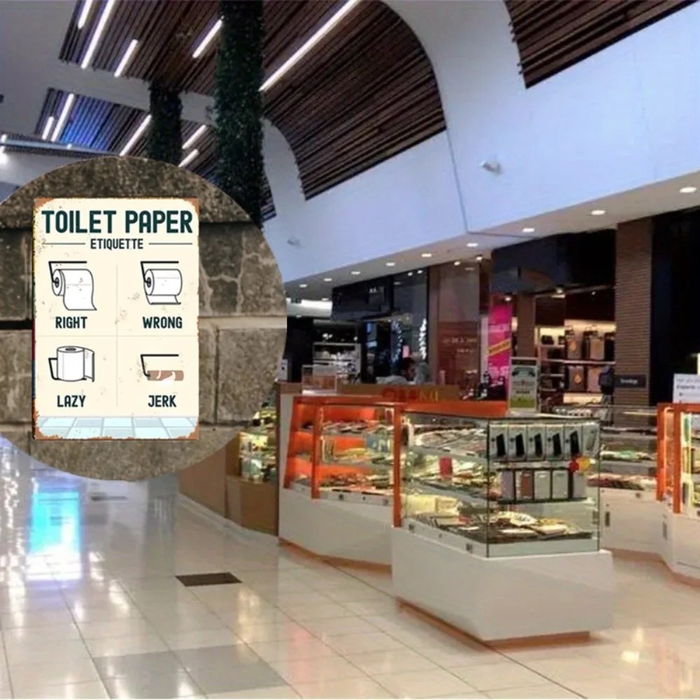 Placa de Etiqueta de Papel Hig - Home Bathroom Etiquette avaliação e preço